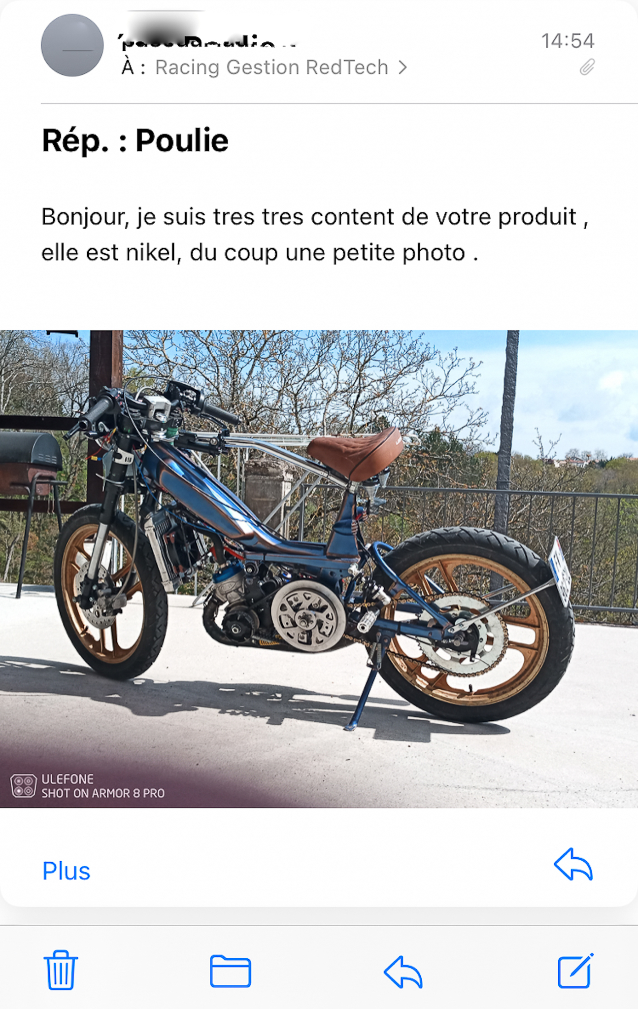 Poulie embrayage sur MBK 51 